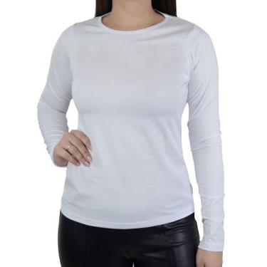 Imagem de Blusa Feminina Bruna e Bia Térmica Plus Size Branca - 23050, G2, Branc