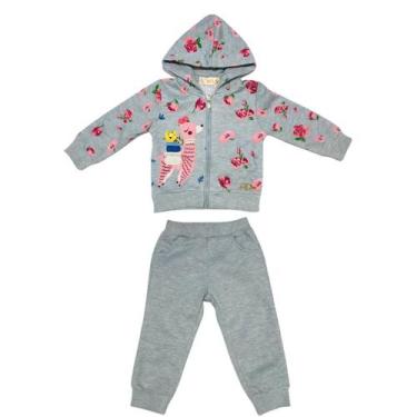 Imagem de Conjunto Infantil Menina Moletom Inverno  - Kiki & Mily, 3, Cinza