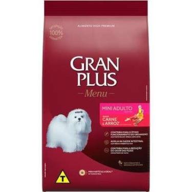 Imagem de Ração GranPlus Menu Carne e Arroz para Cães Adultos Mini 3kg