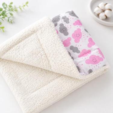 Imagem de Cobertor Manta Soft Bebe Sherpa Estampada 100 Algodão - Enxoval 2 Amor