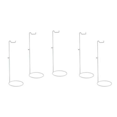 Imagem de Kit 5 Porta Bolsas Expositor Regulável Para Vitrine Balcão Branco - In