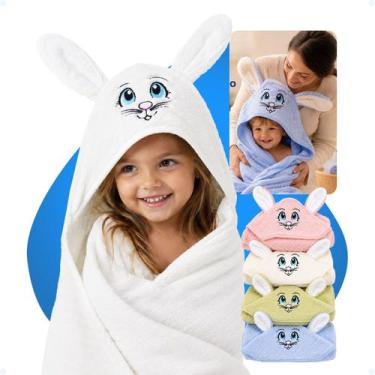 Imagem de Toalha De Bebe Infantil Macia Capuz Grande Forrada Orelhinha - Hxt, Br