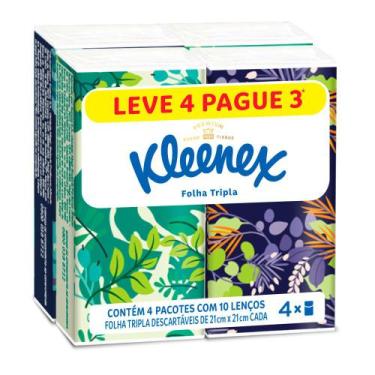 Imagem de Lenço de Papel Kleenex Premium Folha Tripla Leve 4 Pague 3 Unidades