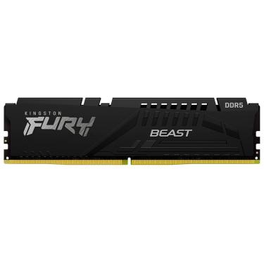Imagem de Memória RAM Kingston Fury Beast DDR5 16GB 6000MHz com Desempenho para Uso Profissional e Pessoal Preto KF560C36BBE2-16