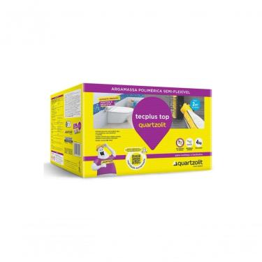 Imagem de Impermeabilizante Tecplus Top Caixa 4kg com Bloqueio de Umidade do Solo Cinza Quartzolit 4KG