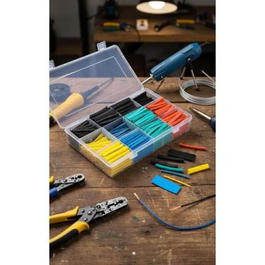 Imagem de Kit Tubos Termo Retrátil Colorido 530 Pçs Isolamento E Prote - Congrat