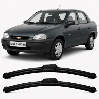 Imagem de Par de Palhetas Limpador de Parabrisa Dianteiro Para Chevrolet Corsa C