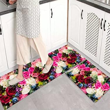 Imagem de jia cool 1 peça conjunto de tapetes de cozinha antiderrapante tapete para capacho de cozinha conjunto de tapete de corredor design (40,64 x 119,44 cm)