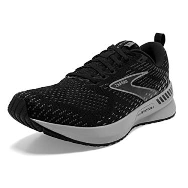 Imagem de Brooks Levitate Gts 5 tênis de corrida leve para homens com forro têxtil respirável e amortecimento de alta energia, Preto/ébano/cinza, 8.5