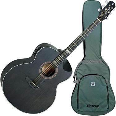 Imagem de Violão Strinberg Semi Jumbo Sj201 Hc Black Plus