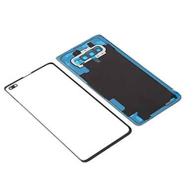 Imagem de Painel de vidro externo, tampa traseira de substituição do telefone para S10 + Plus(Branco)