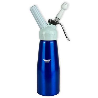 Imagem de Garrafa Sifão Chantilly Profissional Para Cozinha Padeiro Confeitaria Uso Diário Standart 500ml Azul