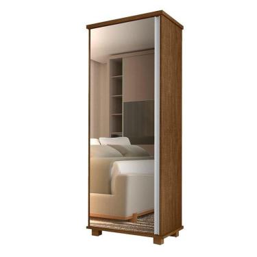 Imagem de Armário Organizador com Espelho 1 Porta Hawking Malbec