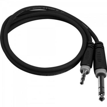 Imagem de Cabo De Audio P10 Estereo X P2 Estereo 1,5M Player Preto Ha