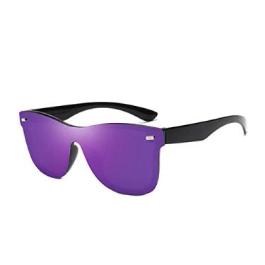 Imagem de Siamese Sunglasses Men Rice Nails Ladies Sunglasses Luxury Colorful Retro Sun Glasses Pink Mirror Shades For Women,Purple,china