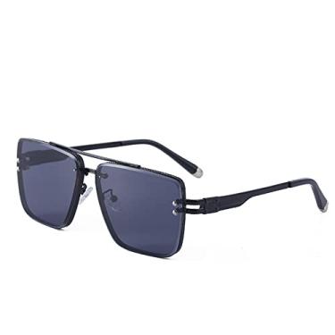 Imagem de Óculos de sol sem aro masculino vintage quadrado moda óculos de sol sem moldura para mulheres óculos de sol uv400,1, china