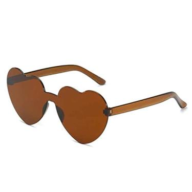 Imagem de Óculos de sol femininos moda designer amor coração polarizado festa óculos de sol vintage uv400 bonito sem aro feminino óculos de sol, a12, china