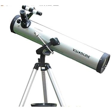 Imagem de Telescópio astronômico reflexivo, telescópio de refração de alta definição monocular com 360 graus; tripé rotativo observação de estrelas para começar, pequena surpresa
