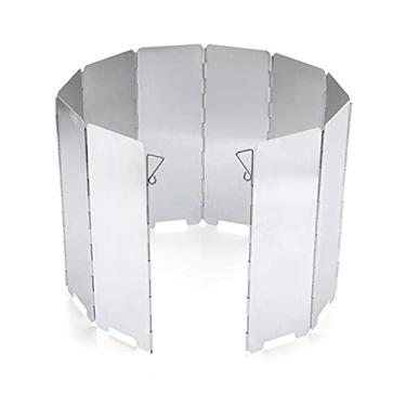 Imagem de Wemay 10 placas de pára-brisas dobrável para fogões de acampamento ao ar livre fogão a gás telas de escudo de vento pára-brisa