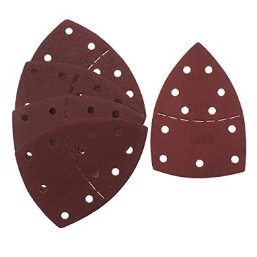 Imagem de 100 Pçs Folhas de Lixar Separáveis Lixa Triangular 105 x 150 mm 11 Furos Gancho Laço Disco de Lixar 40/60/120/150/240 Grits,40,h