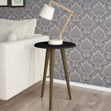 Imagem de Mesa de Apoio  Retrô Brilhante Preto Fosco - Bechara