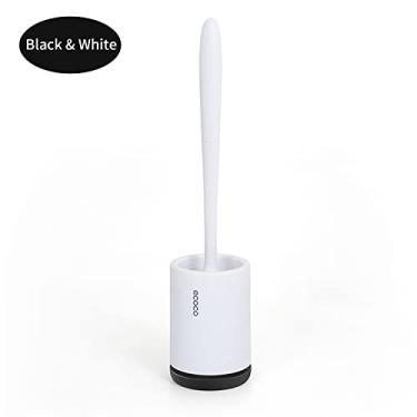 Imagem de Tingpai Conjunto de escova e suporte de vaso sanitário Escova de banheiro Suporte de drenagem oca pa vaso sanitário Kit de escova com limpador io