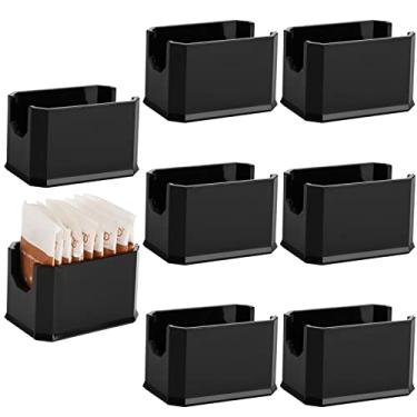 Imagem de Dicunoy Suporte de Açúcar Preto - Conjunto de 8 - Plástico Durável - Restaurante, Café ou Bar