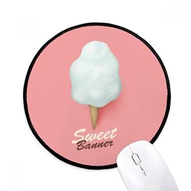 Imagem de DIYthinker Enorme creme de casca de ovo sorvete picolés mousepad desktop escritório tapete redondo para computador