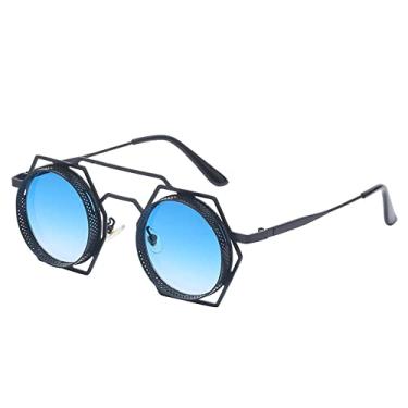 Imagem de Óculos de Sol Steampunk Masculino Redondo Punk Óculos de Sol para Mulheres Retro Designer Vintage Sombras UV400,9,sem caixa
