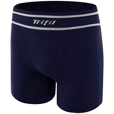 Imagem de Cuecas Boxer Trifil AM Lisa, Trifil, Masculino, Azul Marinho, Extra Grande