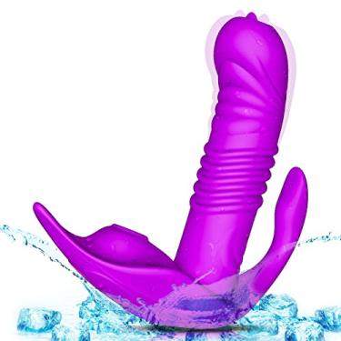 Imagem de Vibradoris Feminino Ponto G Vibradores Estimulador Clitóris Feminino e Ponto G Feminino Língua Lambendo Velocidades