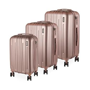 Imagem de Cj. Malas ABS 3 Pecas P/M/G Rodas 360 - AeroMalas Suécia (Rose)