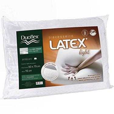 Travesseiro Latex Light, Duoflex, para Fronha 50 x 70 cm, Branco, Espuma 100% Poliuretano