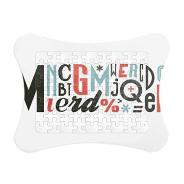 Imagem de Armações elegantes com citação de alfabetos, moldura de quebra-cabeça de papel para casa