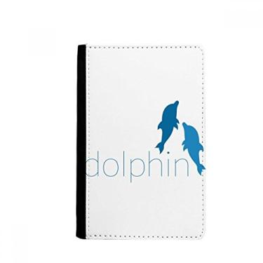 Imagem de Blue Ocean Docile Porta-passaporte para dois golfinhos Notecase Burse carteira carteira porta-cartões