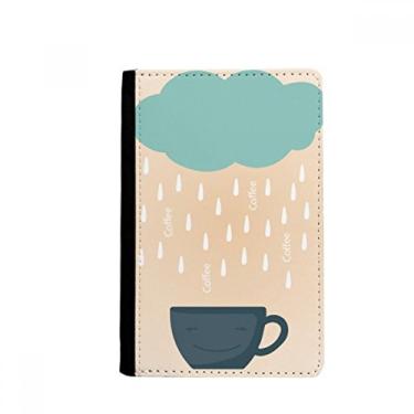 Imagem de Porta-passaporte Rain Cloud Cup Smile Face Weather Notecase Burse capa carteira porta-cartões