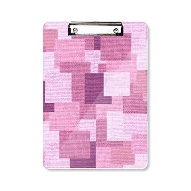 Imagem de Tecido de malha de linho, roxo, quadrado, mosaico, pasta, bloco de notas A4