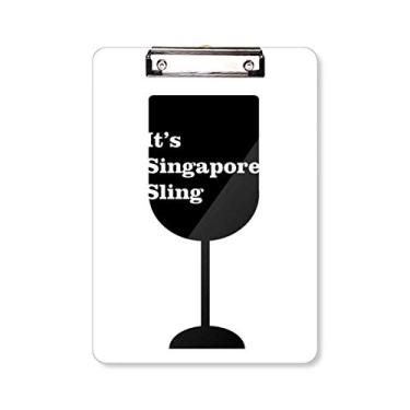 Imagem de Silhouette of Singapore – Prancheta de Coquetéis Sling A4