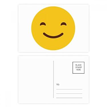 Imagem de Smile Yellow Cute Online Chat Happy Postal Conjunto de cartões postais de aniversário Cartão de agradecimento