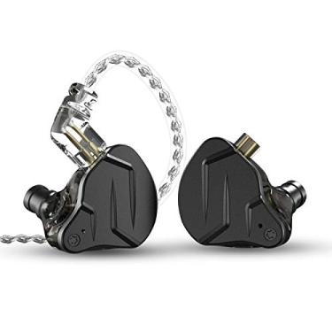 Imagem de KZ ZSN Pro X monitor de áudio de ouvido de metal fones de ouvido Hi-Fi Bass IEM fones de ouvido esportivos com cancelamento de ruído (preto, sem microfone)