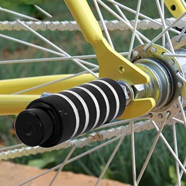Imagem de LZKW Pino para descanso de pé de bicicleta resistente, pé de bicicleta de metal resistente, substituição para bicicleta de montanha (preto)