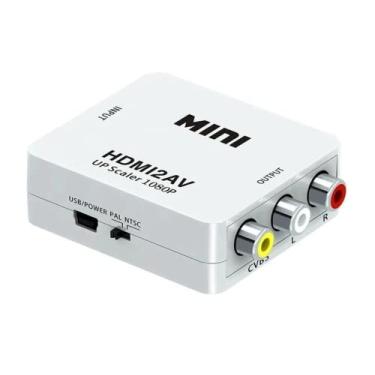 Imagem de Mini Adaptador Conversor de HDMI para Video Composto 3 RCA Av - M6628