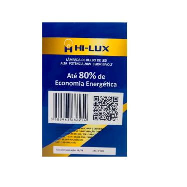 Imagem de Kit C/04 Lampada Bulbo De Led Alta Potencia 20W 6500K E27 Br