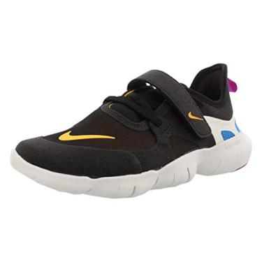 Imagem de Tênis Nike Free RN 5.0 para meninos, Black/Laser Orange-blue Hero, 3 Little Kid