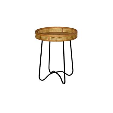 Imagem de Mesa lateral pequena mesa de centro retrô quarto estudo reunião sala de estar mesa de armazenamento lateral bandeja rack mesa de centro para sala de estar