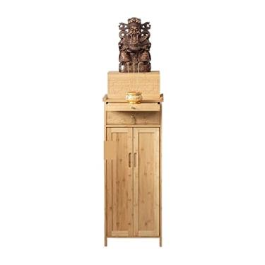 Imagem de Mesa de oferta de nicho de altar budista chinês, mesa de incenso, mesa de Buda de madeira maciça, armário de pé novo estilo chinês, Bodhisattva, mesa de oferta de Deus da Riqueza, mesa de incenso, mesa de Deus, Tributo Ta