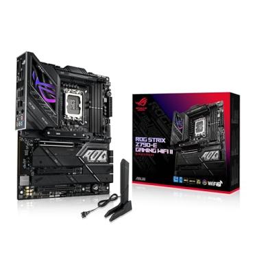 Imagem de ASUS ROG Strix Z790-E Gaming WiFi II LGA 1700 (Intel 14ª e 13ª e 12ª geração) Placa-mãe para jogos ATX (DDR5, PCIe 5.0, LAN de 2,5 GB, slots 5XM.2, PCIe 5.0 x16, conector de painel frontal WiFi 7 com