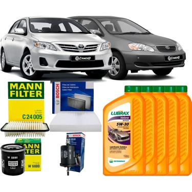 Imagem de Kit Revisão Troca De Óleo 5w30 e Filtros Toyota Corolla 1.8 2008 2009 2010 2011