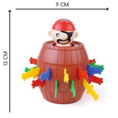 Imagem de Jogo Barril Pirata Pula Pula 16 Espadas Tamanho Médio 13X9Cm