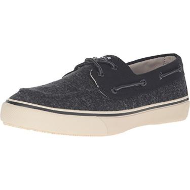 Imagem de Sperry Top-Sider Bahama Tênis masculino com 2 olhos, Preto, 12